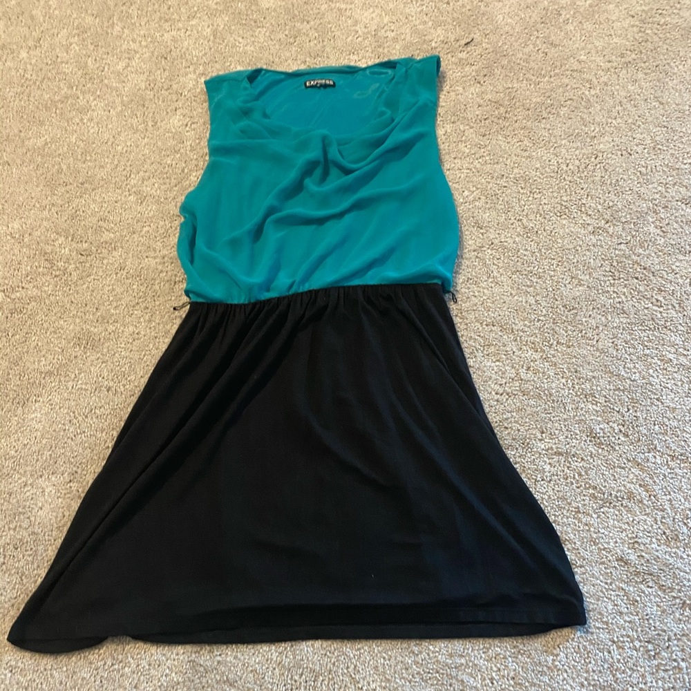 Cute teal and black dress